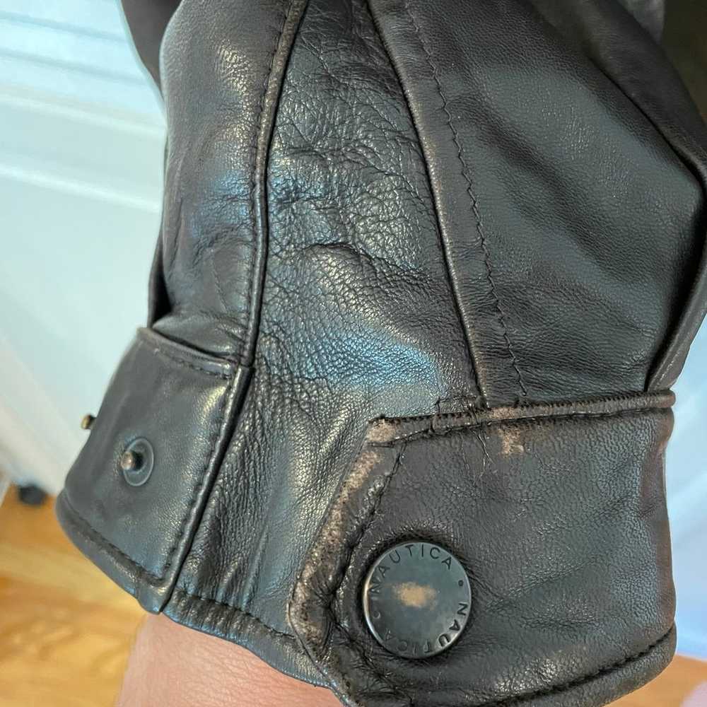 Vintage Nautica Leather Jacket - image 6