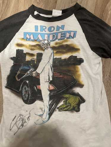 レア1987 Iron Maiden タイダイ Tシャツ VINTAGE T Vintage 1987 Iron Maiden Somewhere in Time Album Tie Dyed