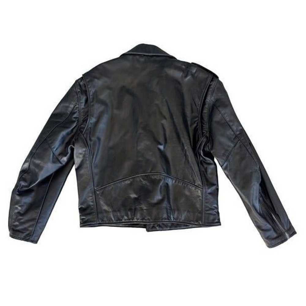 Starwest Inc Vintage Grunge Moto Black Leather Ja… - image 2