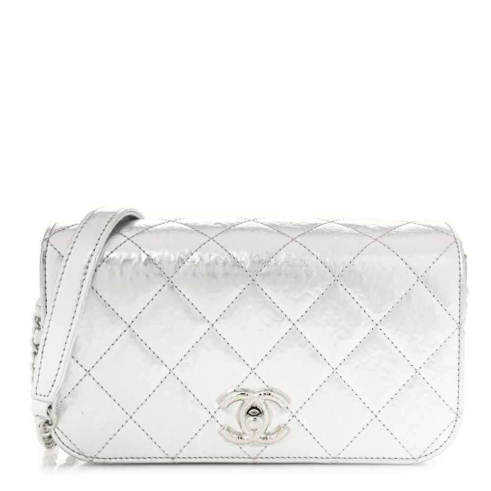 CHANEL Hammered Metallic Calfskin Quilted Flap Si… - image 1