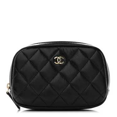 CHANEL Caviar Quilted Small Curvy Pouch Cosmetic … - image 1