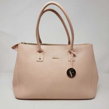 Furla Linda Shoulder Bag Purse Tote Pink Blush - image 1