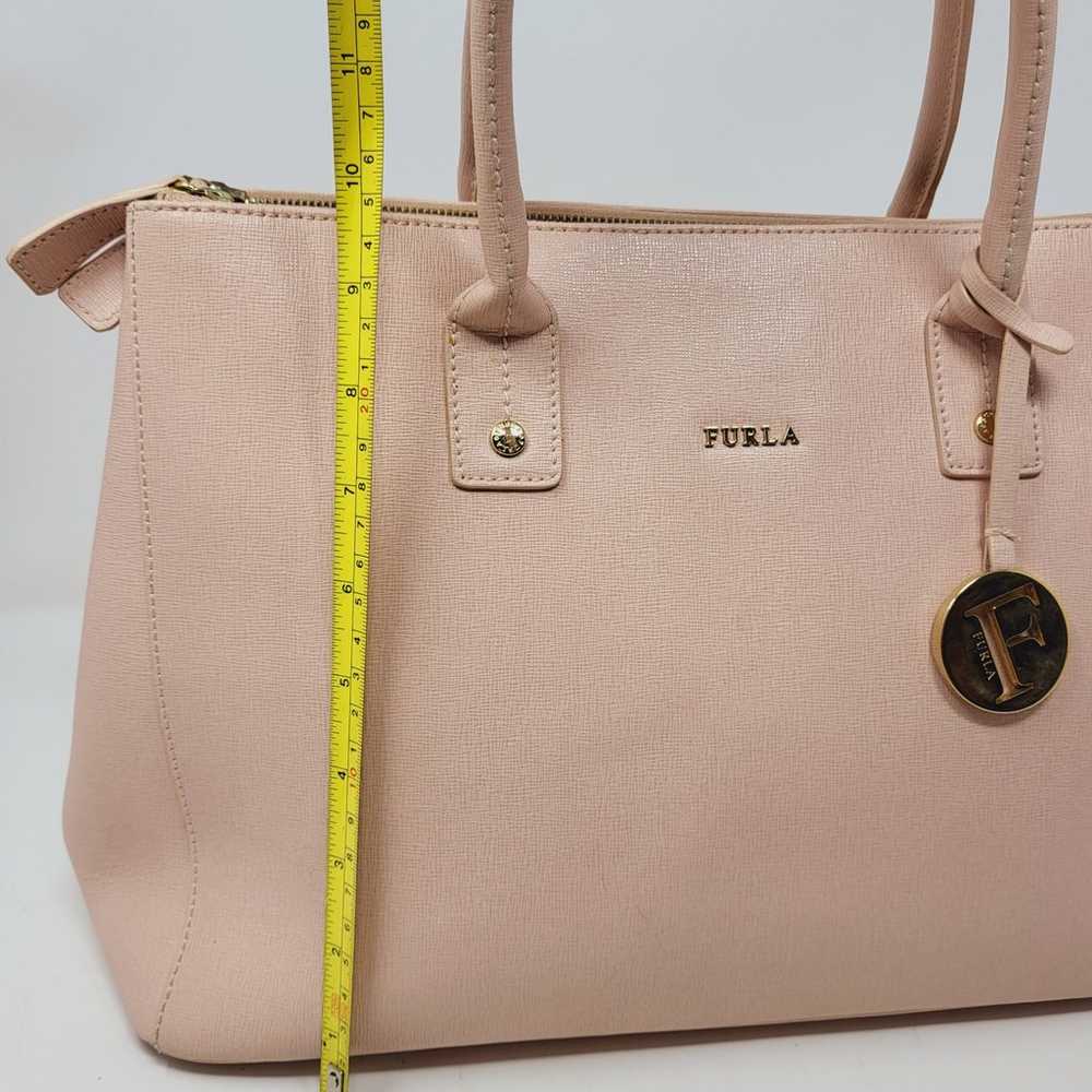 Furla Linda Shoulder Bag Purse Tote Pink Blush - image 6
