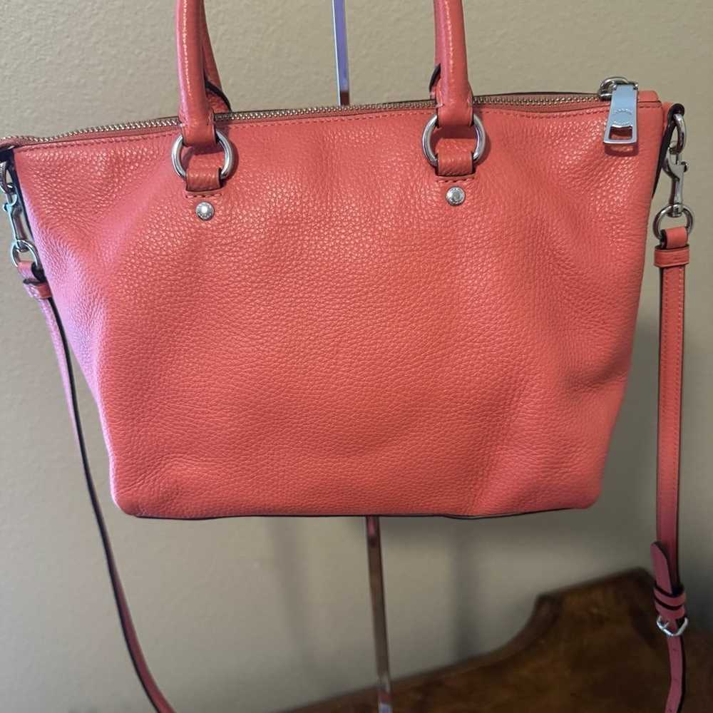 COACH Pebbled Leather Mimi Emma Coral Pink Crossb… - image 5