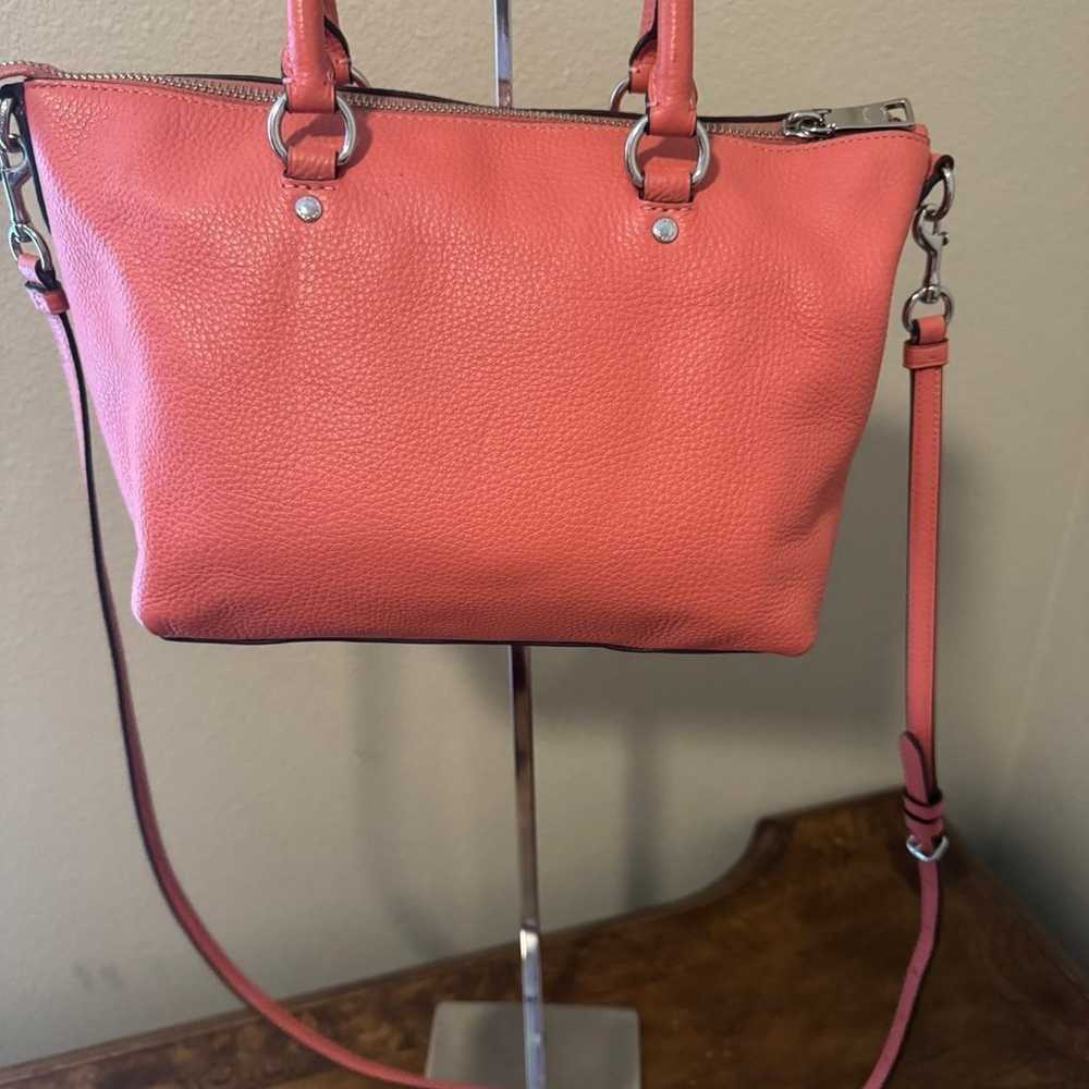 COACH Pebbled Leather Mimi Emma Coral Pink Crossb… - image 6