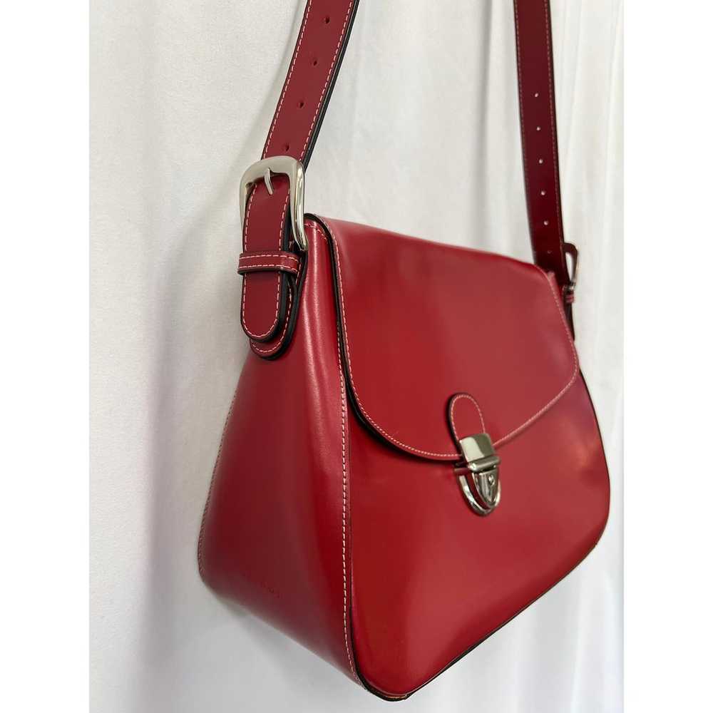 Jack Georges Italian Leather Red Shoulder Bag - image 4
