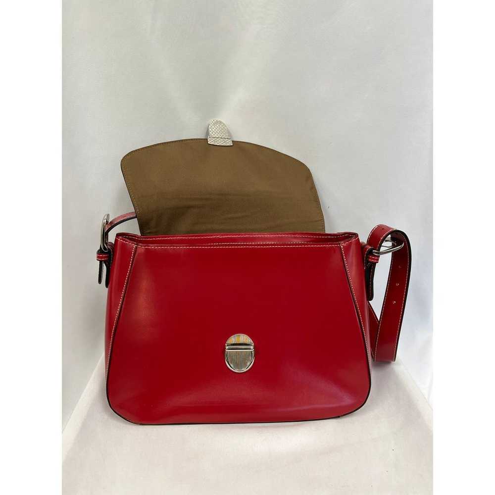 Jack Georges Italian Leather Red Shoulder Bag - image 5