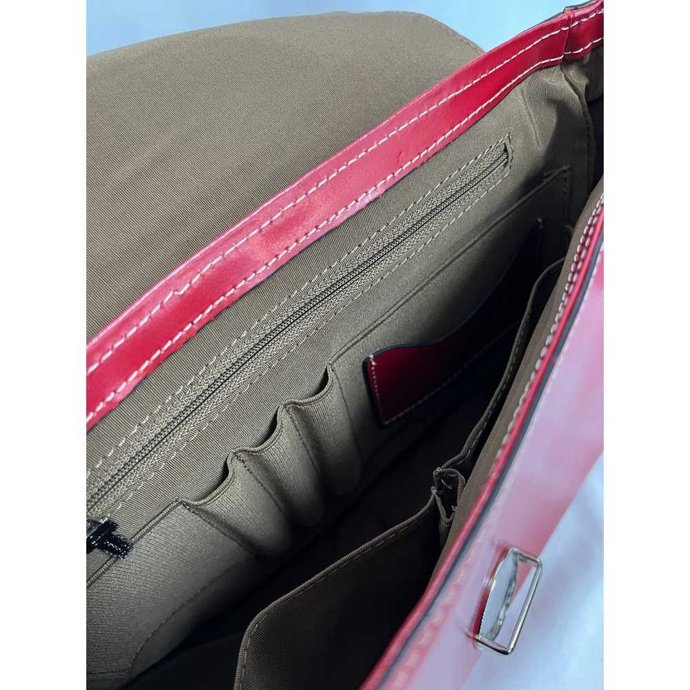 Jack Georges Italian Leather Red Shoulder Bag - image 6
