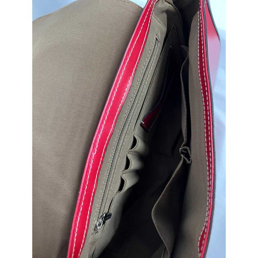Jack Georges Italian Leather Red Shoulder Bag - image 7