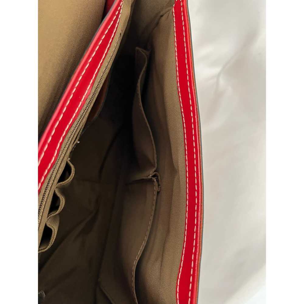 Jack Georges Italian Leather Red Shoulder Bag - image 8