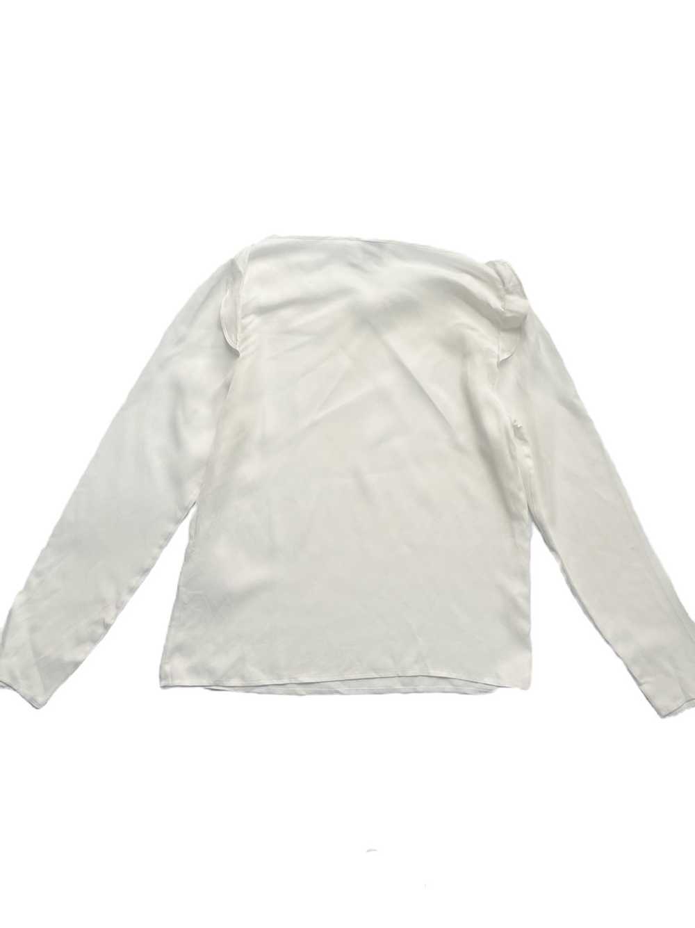 Reiss White Ruffle Blouse UK 6 - image 2