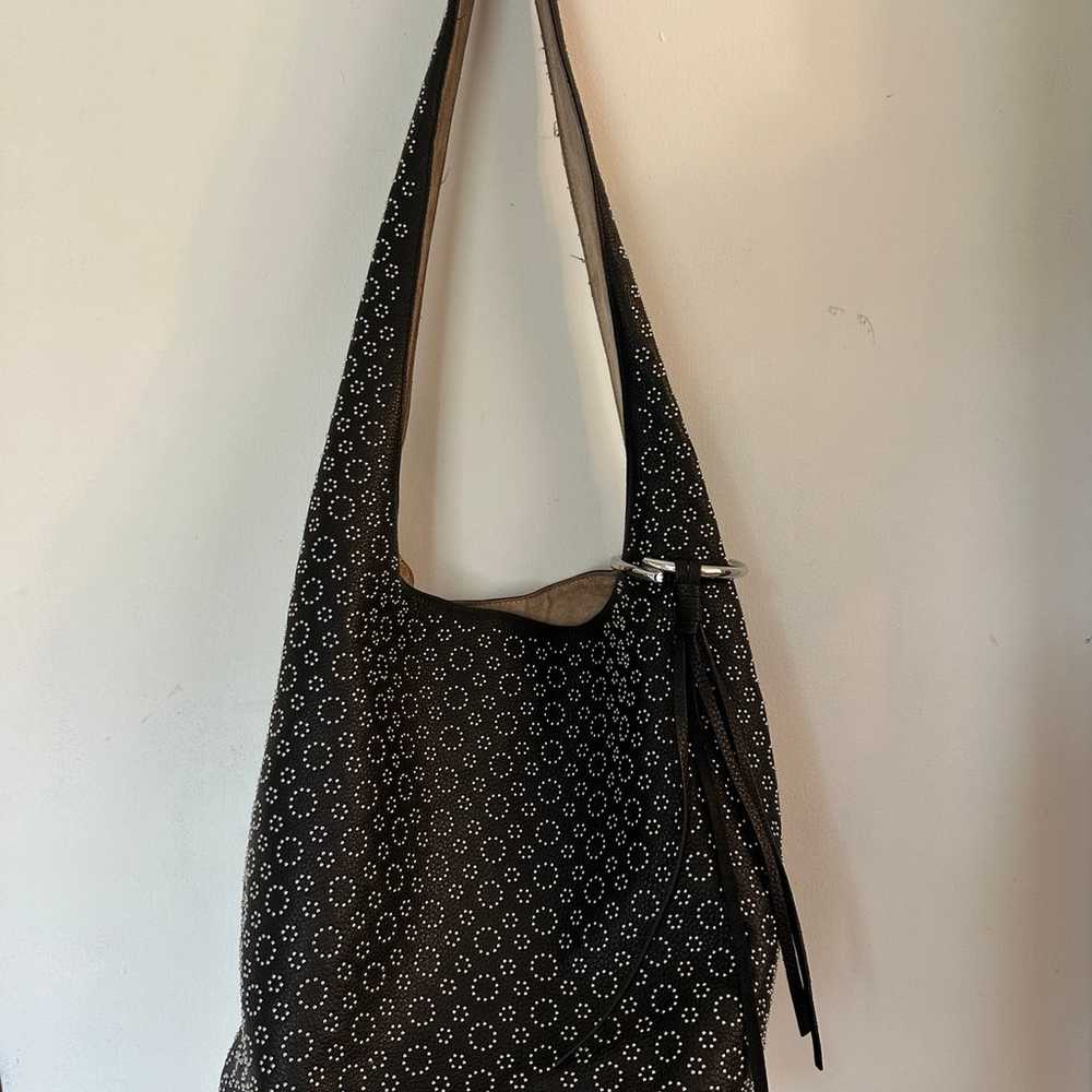 ELIZABETH AND JAMES STUDDED FINLEY COURIER HOBO B… - image 1