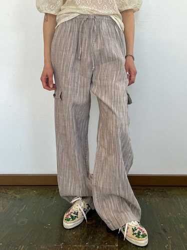 Vintage Eskandar Linen Cargo Pants - Stripe