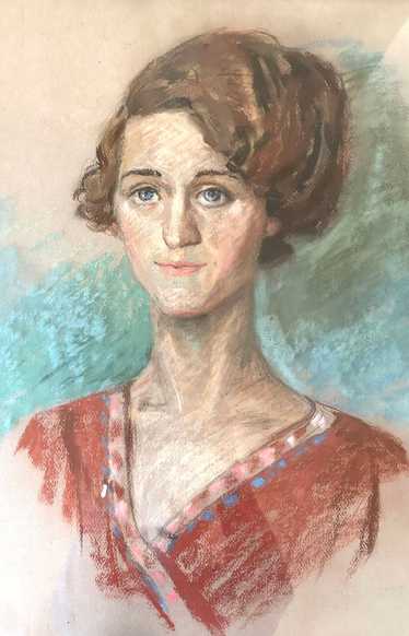 Anna Chalfin of Greenwich Village Pastel Portrait 