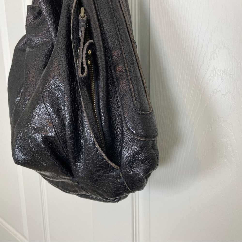 49 Square Miles Crackle Leather Large Hobo Bag - image 4