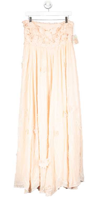 Free People peach Rosa Lace Embellished Maxi Dress
