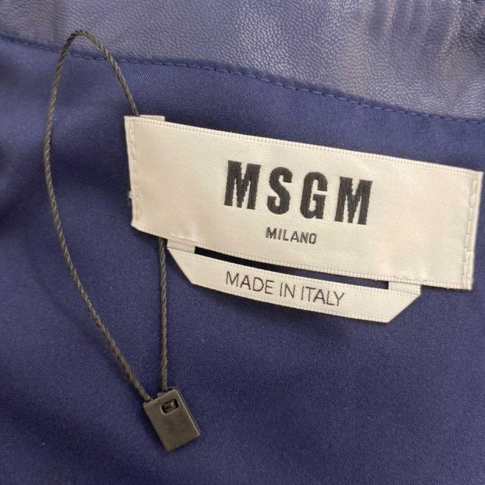 Msgm Vegan leather mid-length dress - image 3