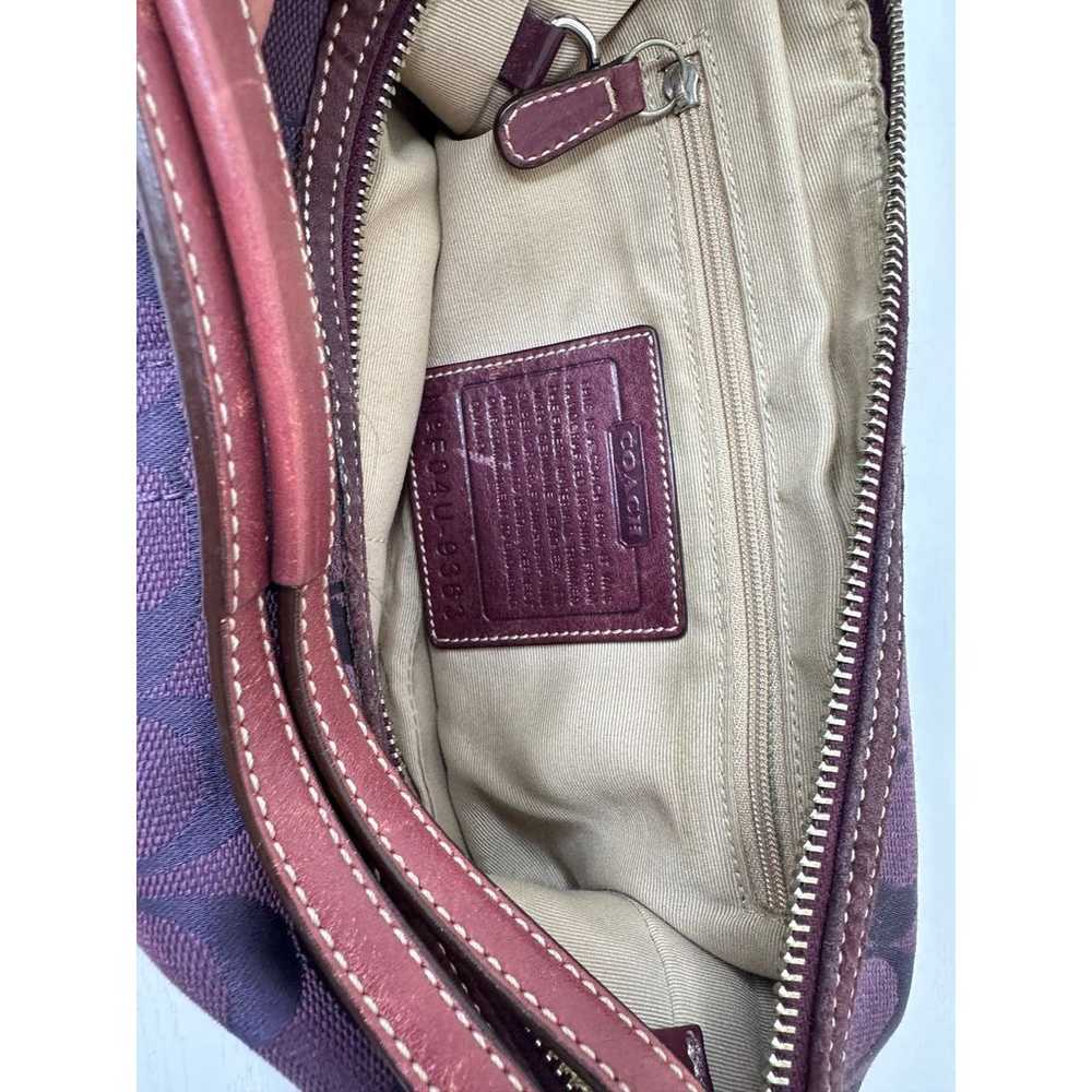 Coach Vintage Y2K Purple Burgundy and Brown Leath… - image 9