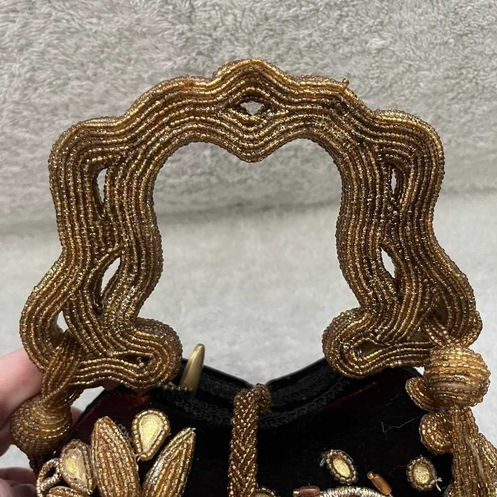 EUVC MARY FRANCES Gold Bead Embellished Novelty M… - image 7