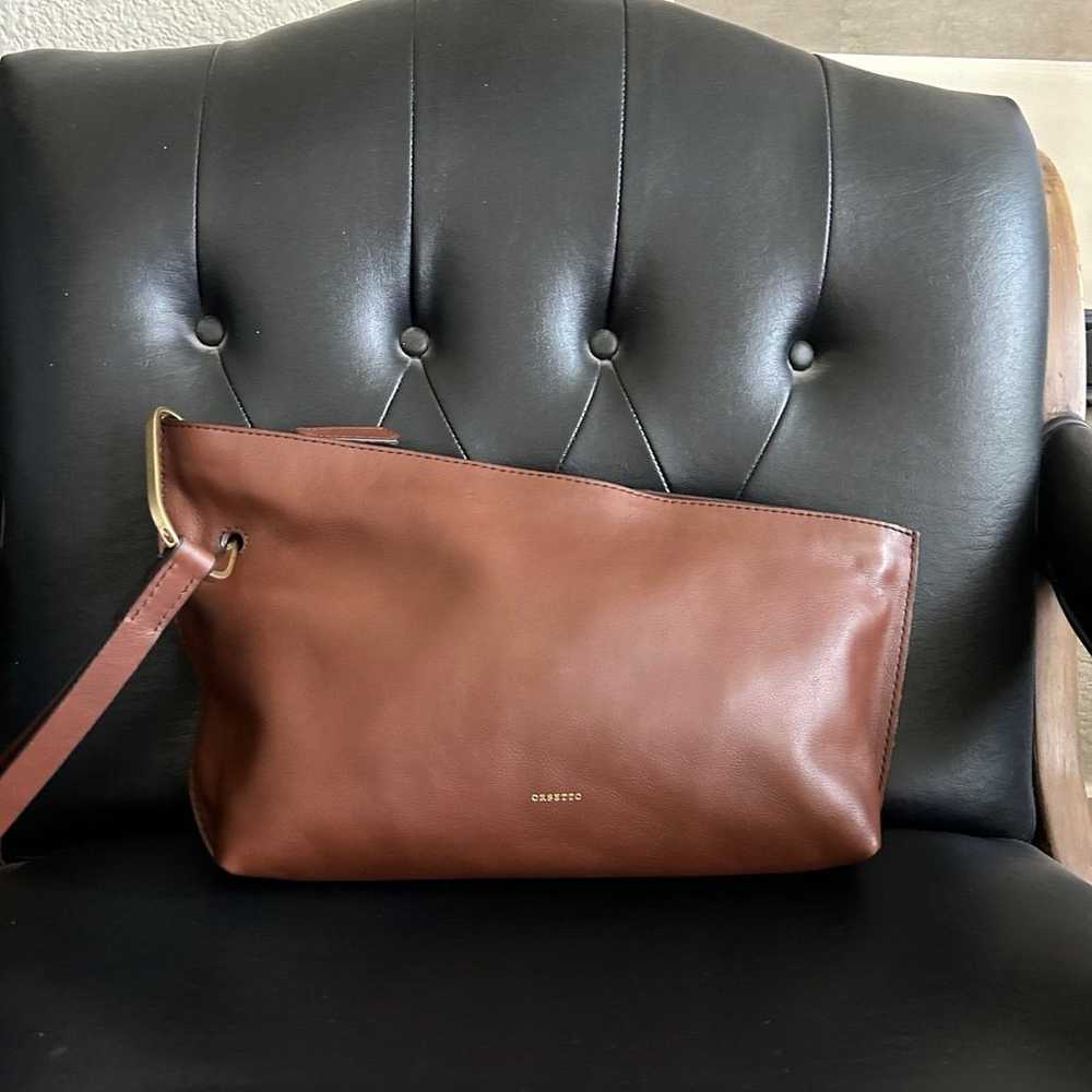 Orsetto Brown Smooth Super Luxurious Leather Clut… - image 10
