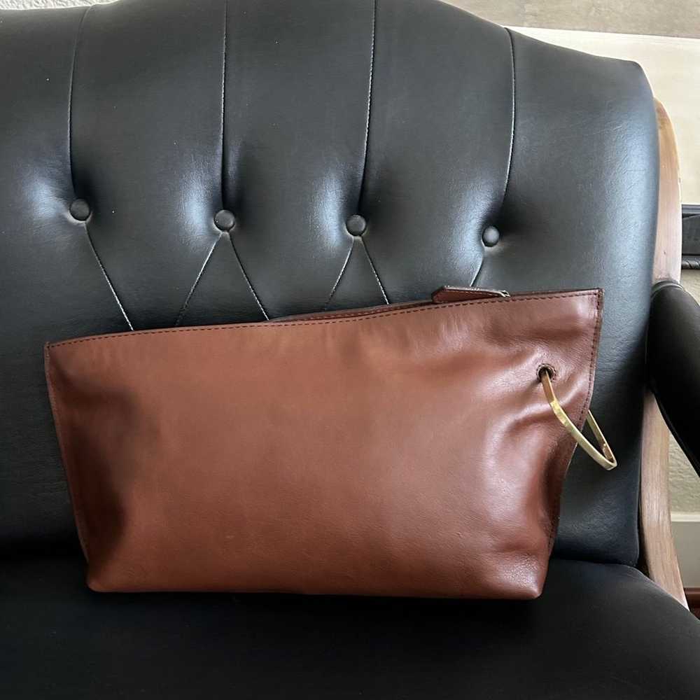 Orsetto Brown Smooth Super Luxurious Leather Clut… - image 11