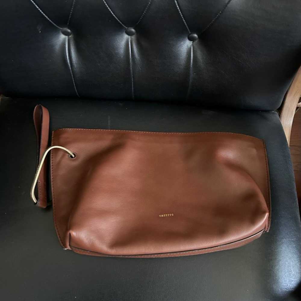 Orsetto Brown Smooth Super Luxurious Leather Clut… - image 2