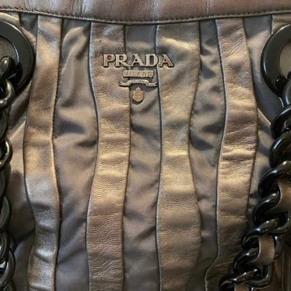 Prada Nappa and Tessuto Waves shoulder bag with t… - image 5