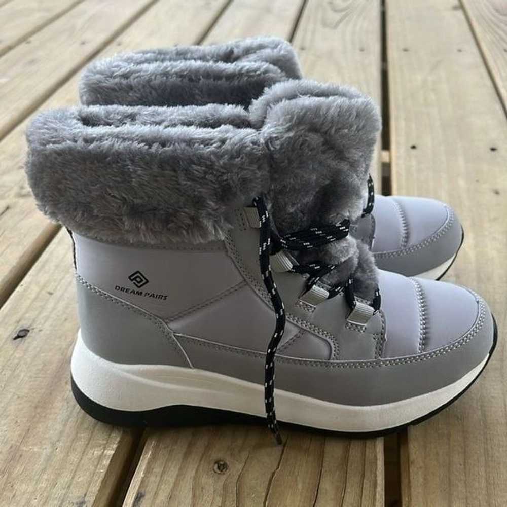 NWOT Dream Pairs Size 7 Women’s Grey Snow Boots F… - image 4