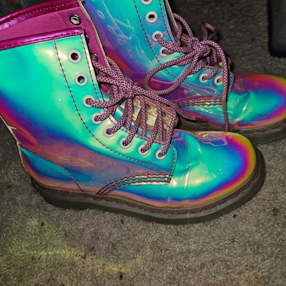 Festy Besty holographic combat boots size 6 - image 1