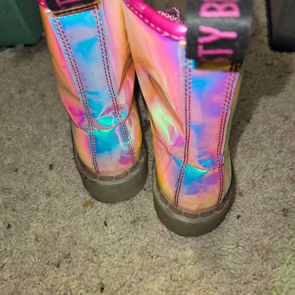 Festy Besty holographic combat boots size 6 - image 3