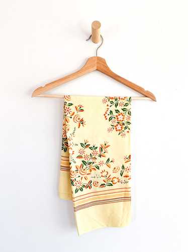 Lemon Floral Rayon Scarf