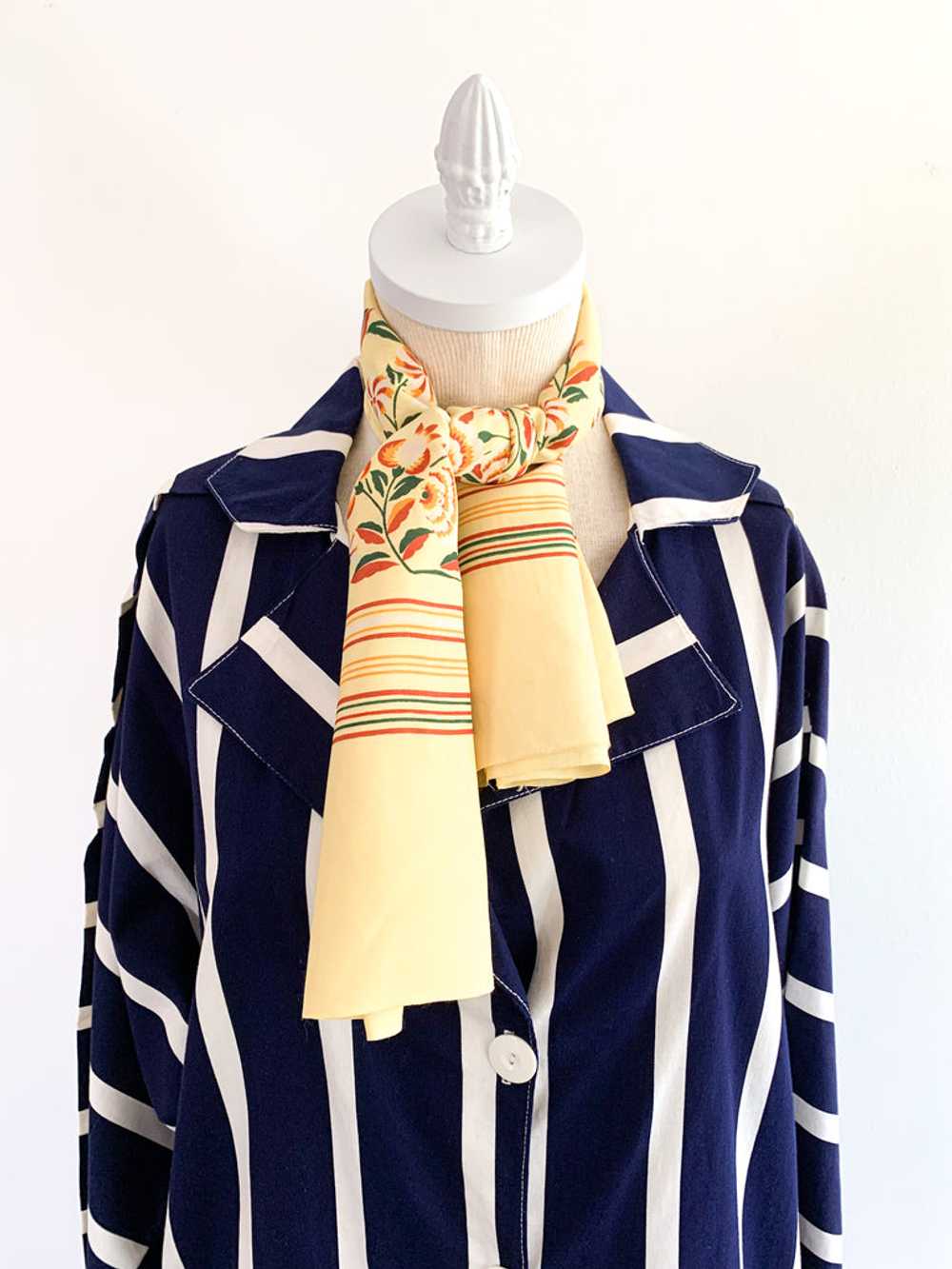 Lemon Floral Rayon Scarf - image 2