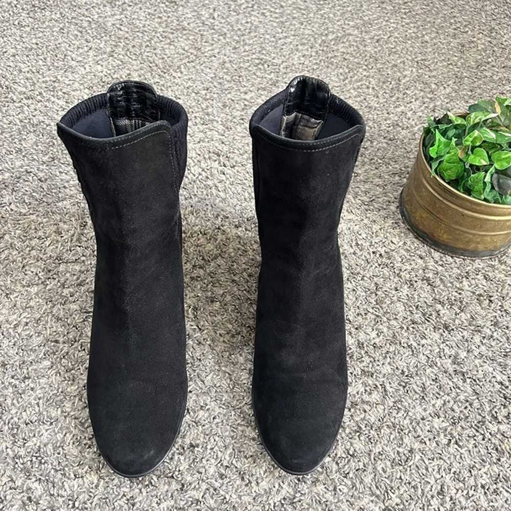 Aquatalia Versus Suede Wedge Ankle Boot Black Wom… - image 2