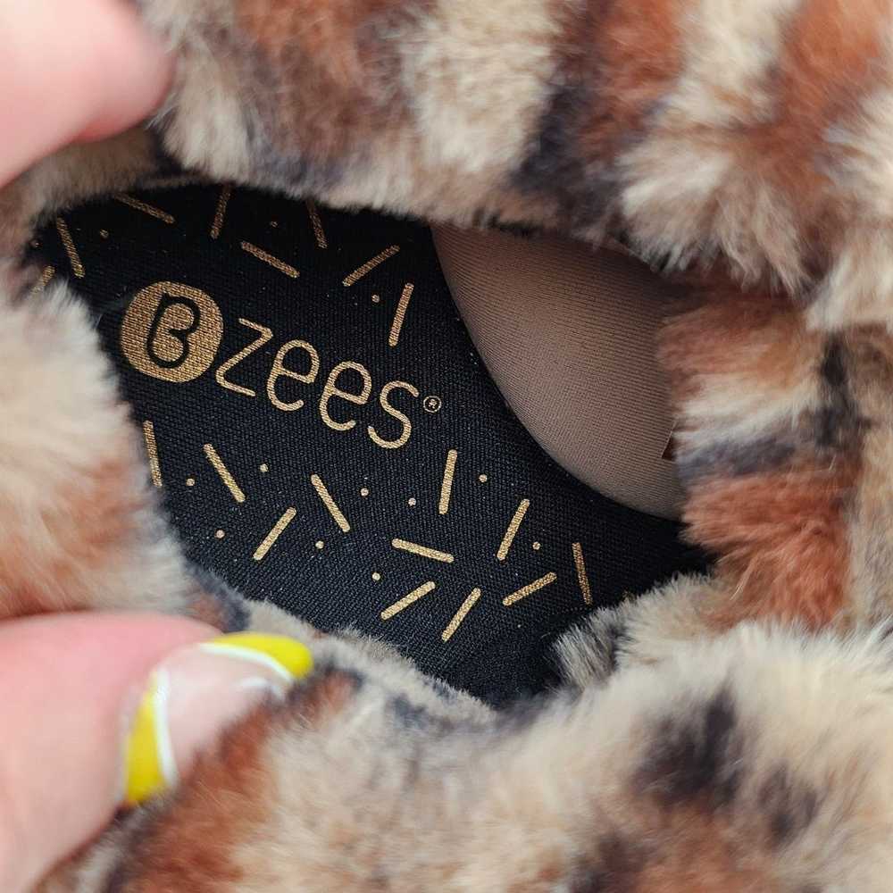 BZees Golden slip on bootie black brown leopard f… - image 3