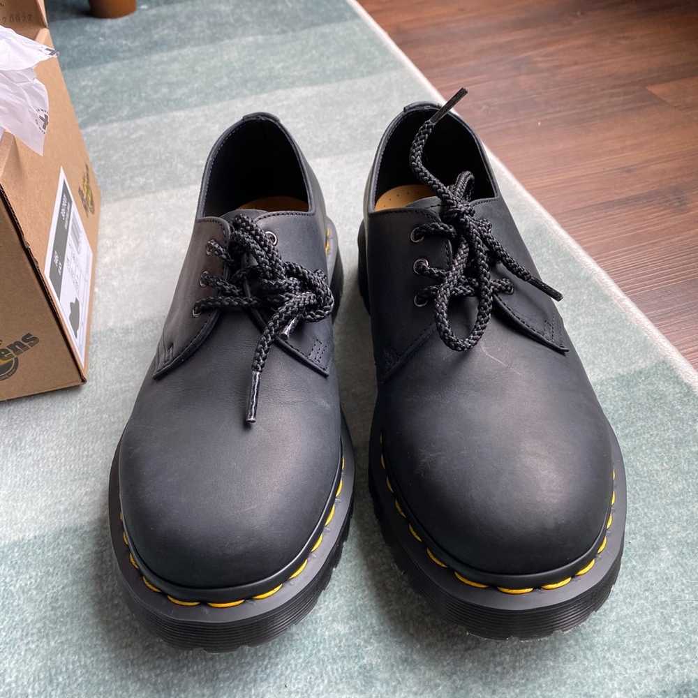 Dr. Martens 1461 Black Waxed Oxfords - image 2