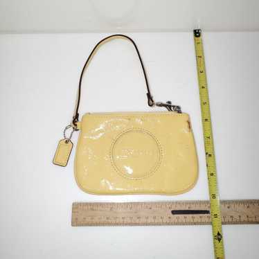 Coach Yellow Wristlet Single Compartment Leather … - image 1