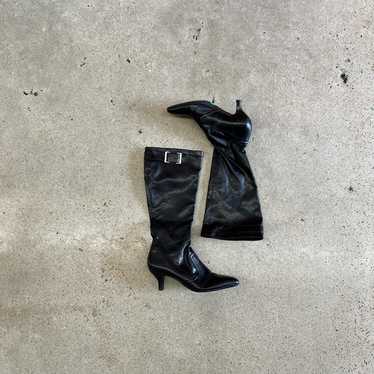 Vintage Black Knee High Boots - image 1