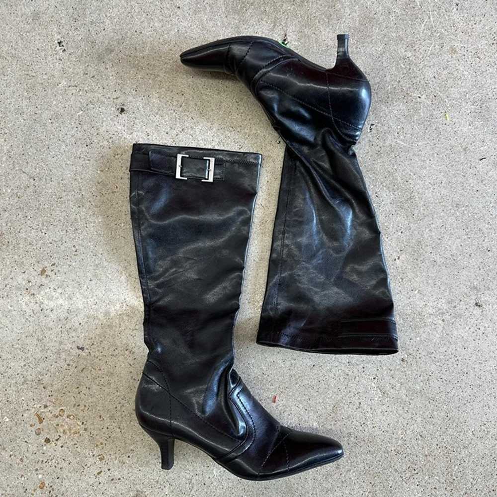 Vintage Black Knee High Boots - image 2