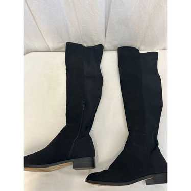 J Crew Factory Sueded knee-high boots with stretc… - image 1