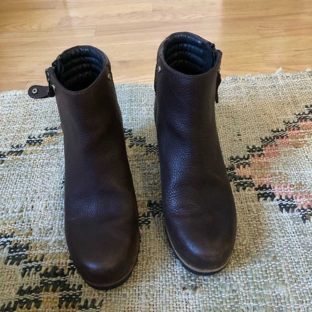 Sorel Brown Leather Danica Heeled Waterproof Boot… - image 5