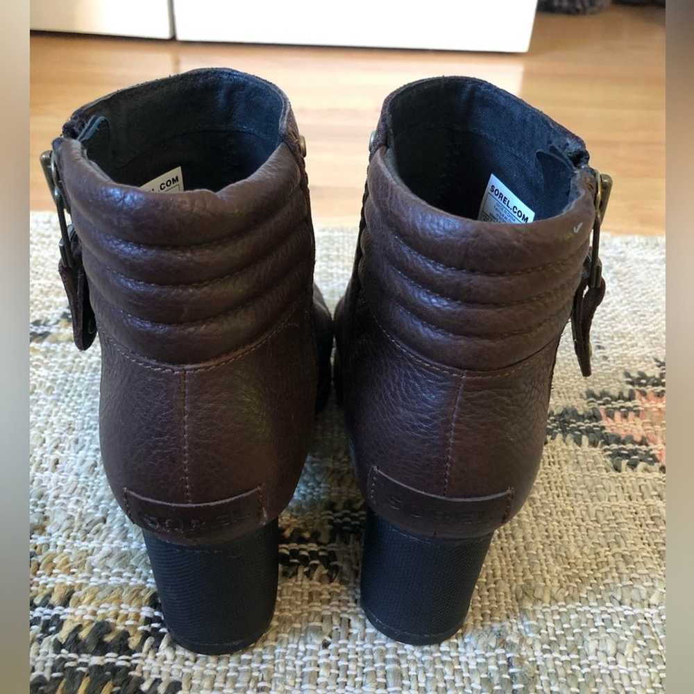 Sorel Brown Leather Danica Heeled Waterproof Boot… - image 6