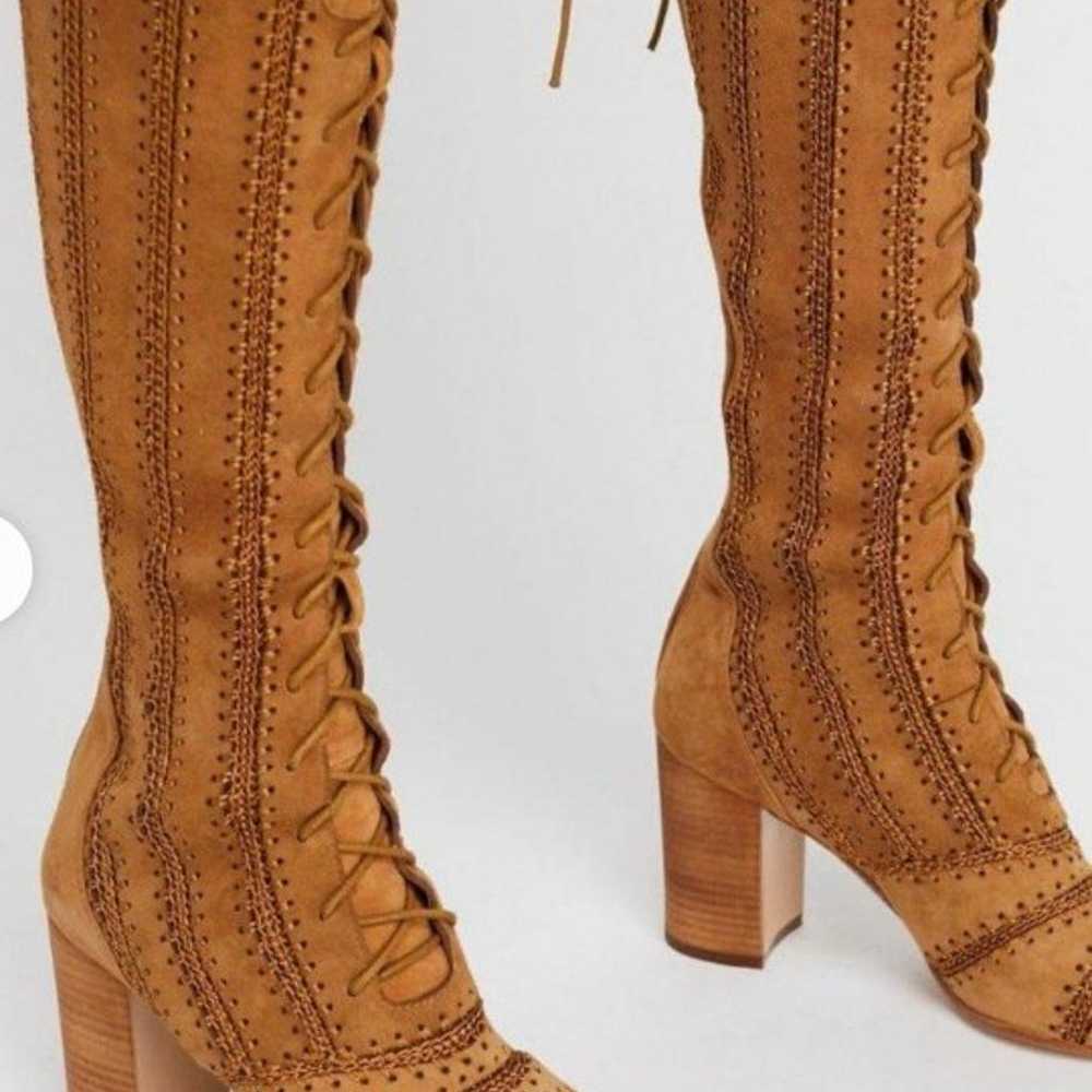Free People Blaire Lace-Up Boots Size 38 - image 1