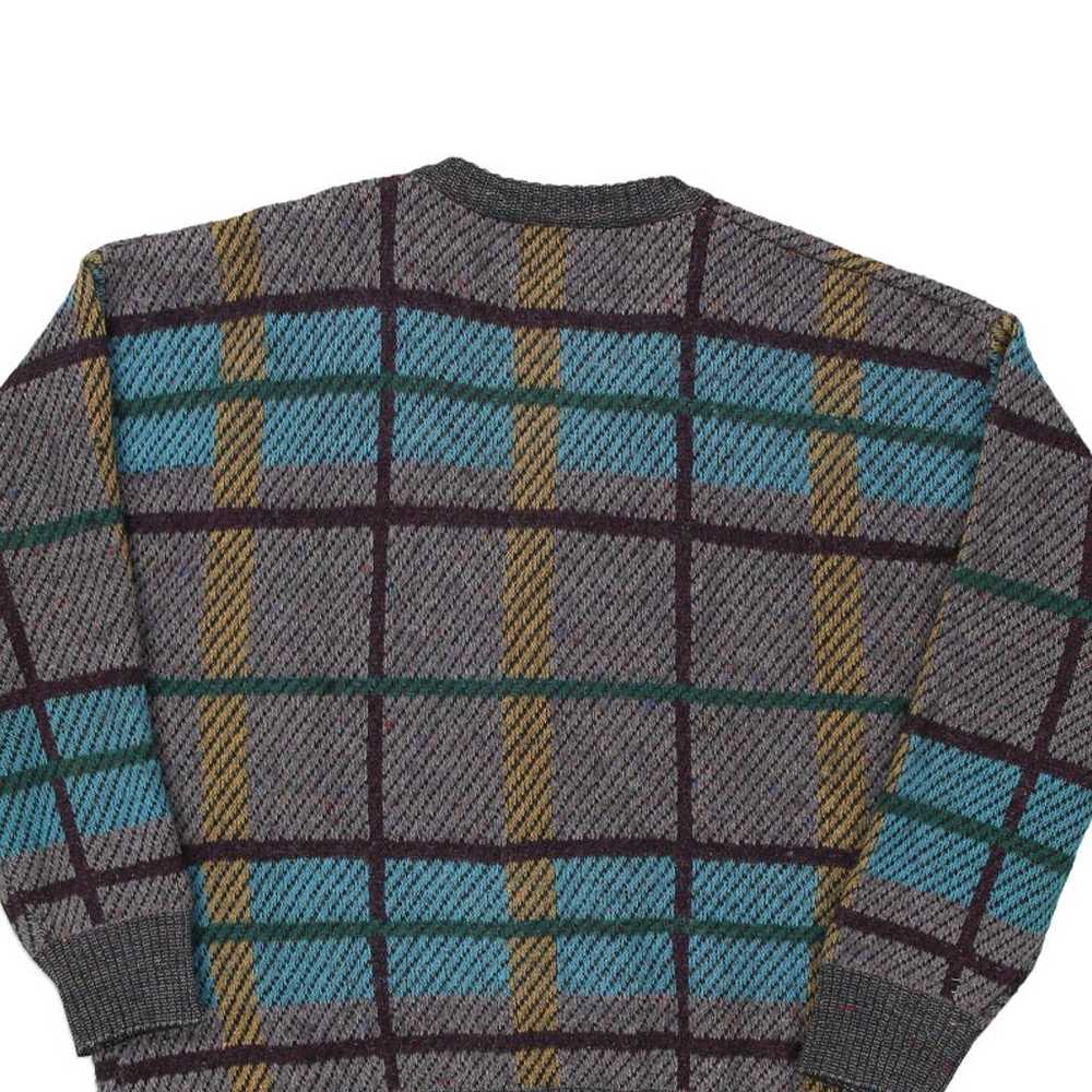 Yves Saint Laurent Checked Cardigan - XL Grey Acr… - image 6