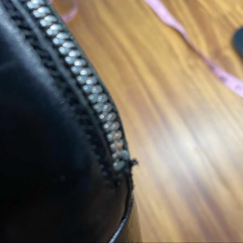Officine Creative Black Moto Boots Distressed Lea… - image 8