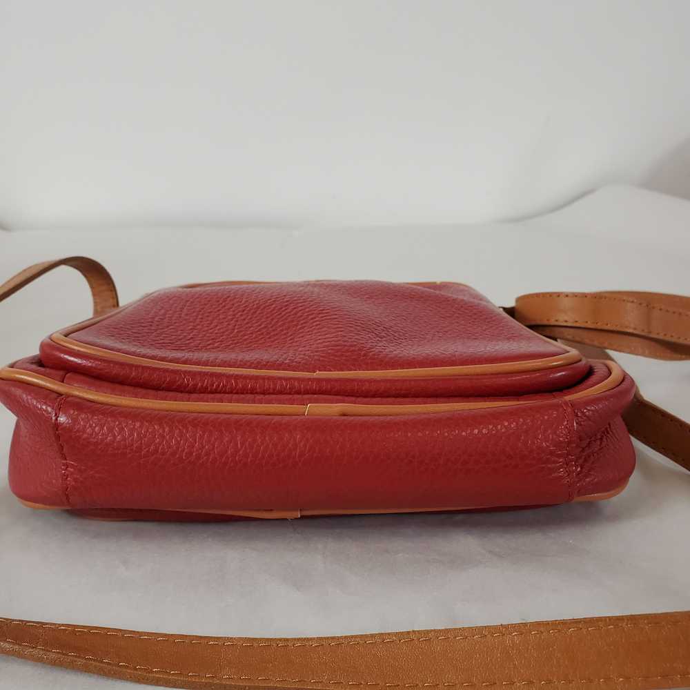Valentina Italy Red Leather Zip Crossbody Bag - image 10