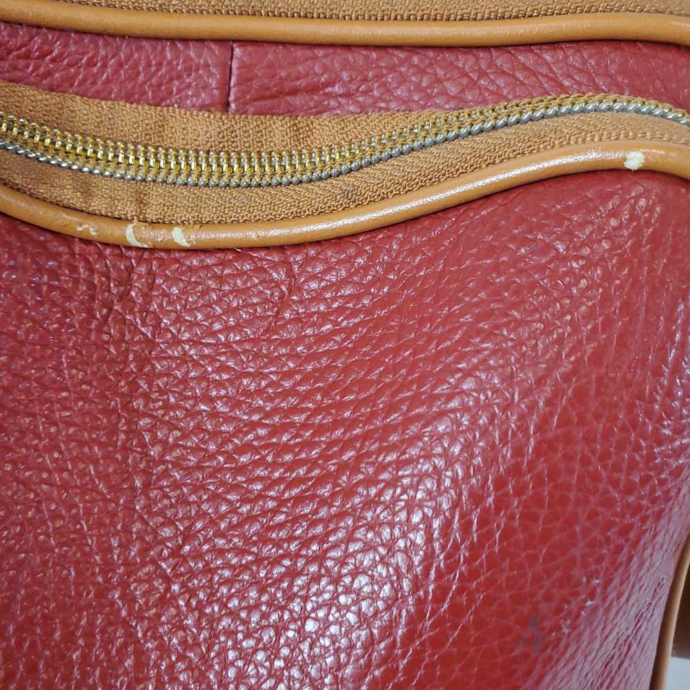 Valentina Italy Red Leather Zip Crossbody Bag - image 6