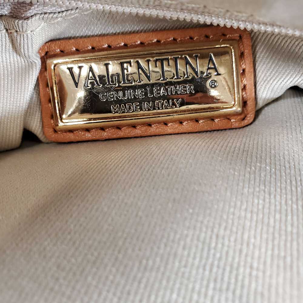 Valentina Italy Red Leather Zip Crossbody Bag - image 7