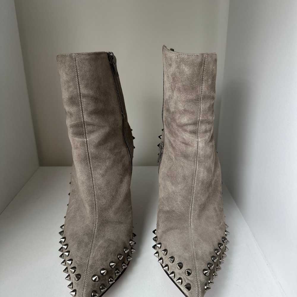 Christian Louboutin Booties 37.5 Suede Spikes - image 2