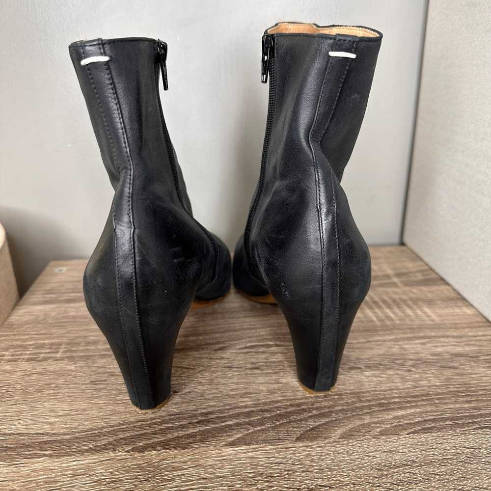 maison martin margiela black leather ankle booties - image 6