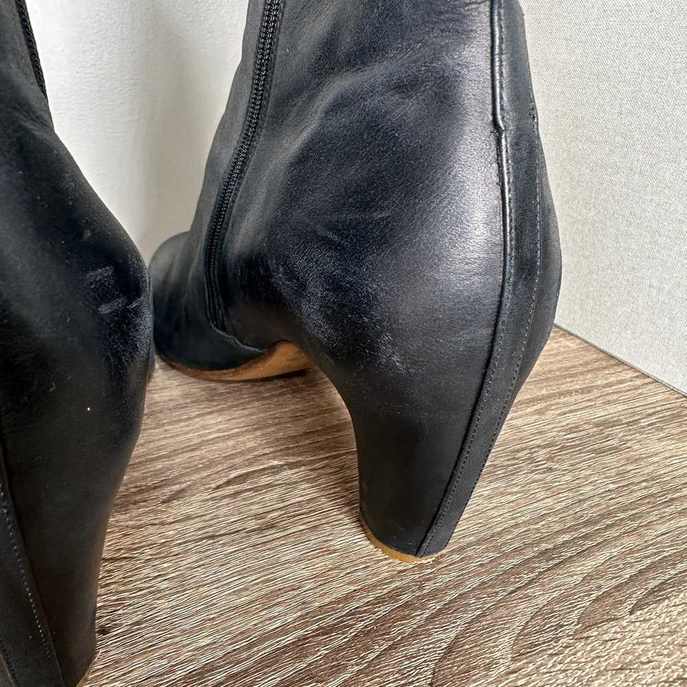 maison martin margiela black leather ankle booties - image 7